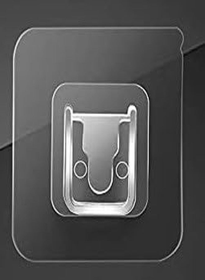 GOHARI (Pack of 4 Self-Adhesive Heavy Duty Wall Hooks | Water and Oil Resistant One-Side Sticker Hooks for Multi-Surface Use | Nail-Free Wall Hanging Hooks for Kitchen Bathroom Photo Frames - Image 1
